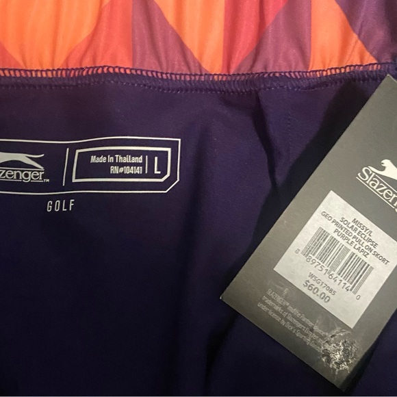 Slazenger Women’s Solar Eclipse Geo Print Skort Size Large NWT Purple Pink - Picture 6 of 6